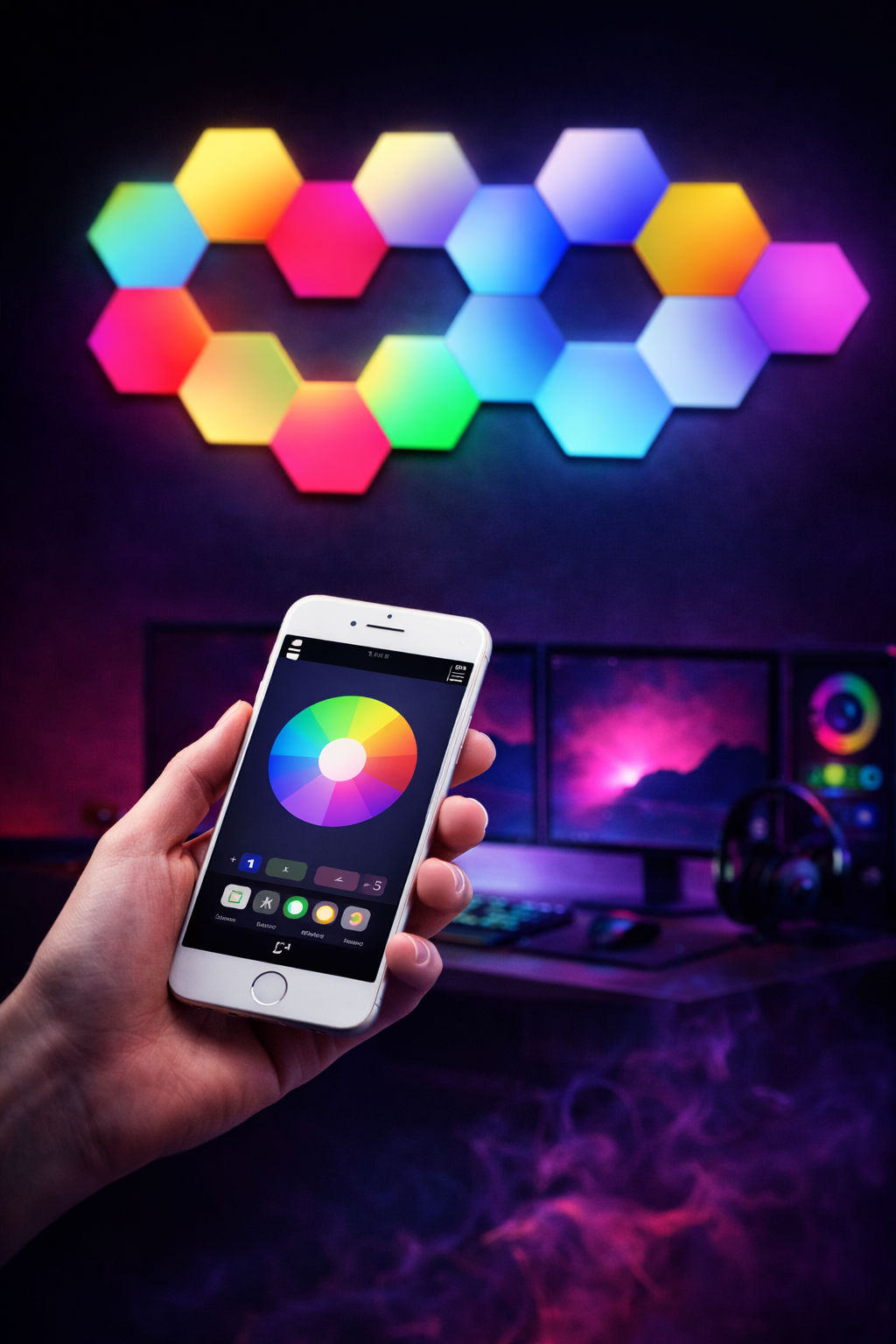 Panneaux LED Hexagonaux RGB